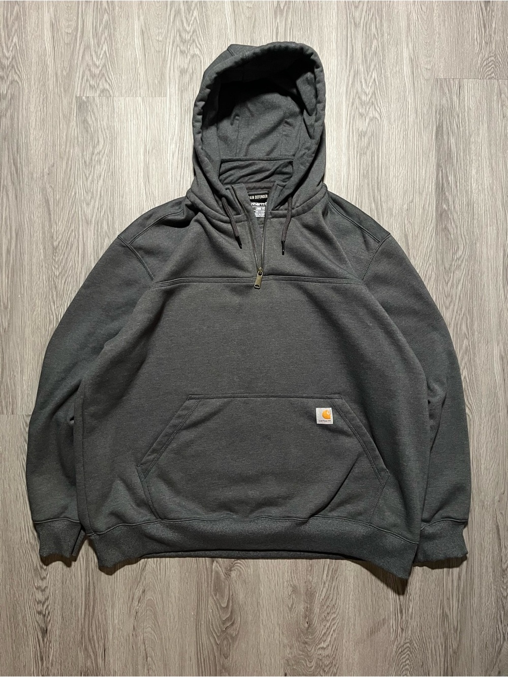 Carhartt Rain Defender quarter zip hoodie sweater loose fit 2XL ￼